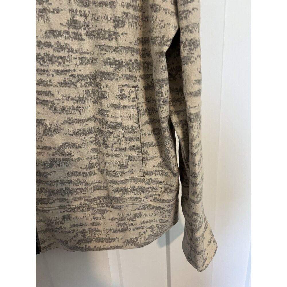 Zyia Active Jacket Womens Large Cream Gray Combo Athleisure Workout Casual Gym - Picture 4 of 6